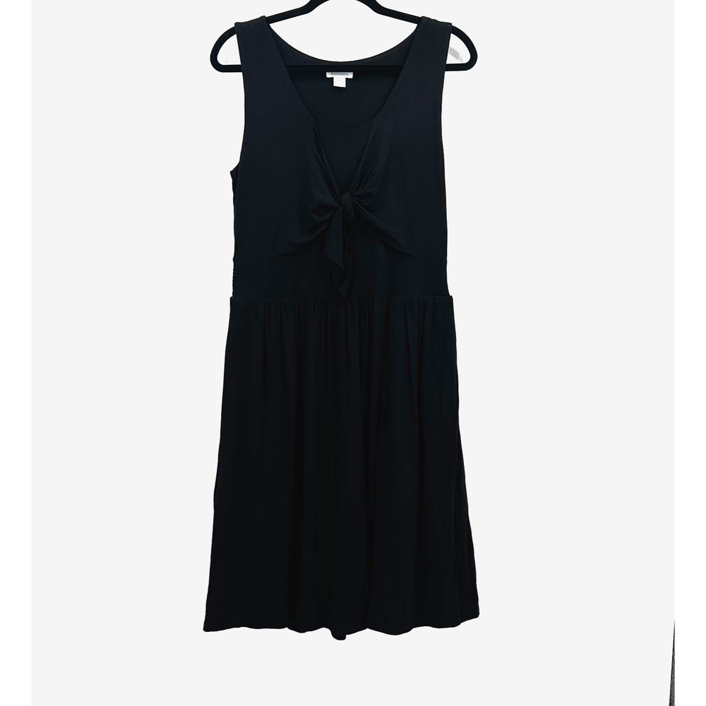 Sundance Dress Womens Small Black Sleeveless Tie Front Boho‎ Rayon Spandex